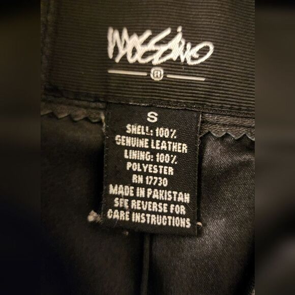 Mossimo Genuine Leather Jacket Women’s Small Black Button Front Blazer Style - Picture 3 of 7